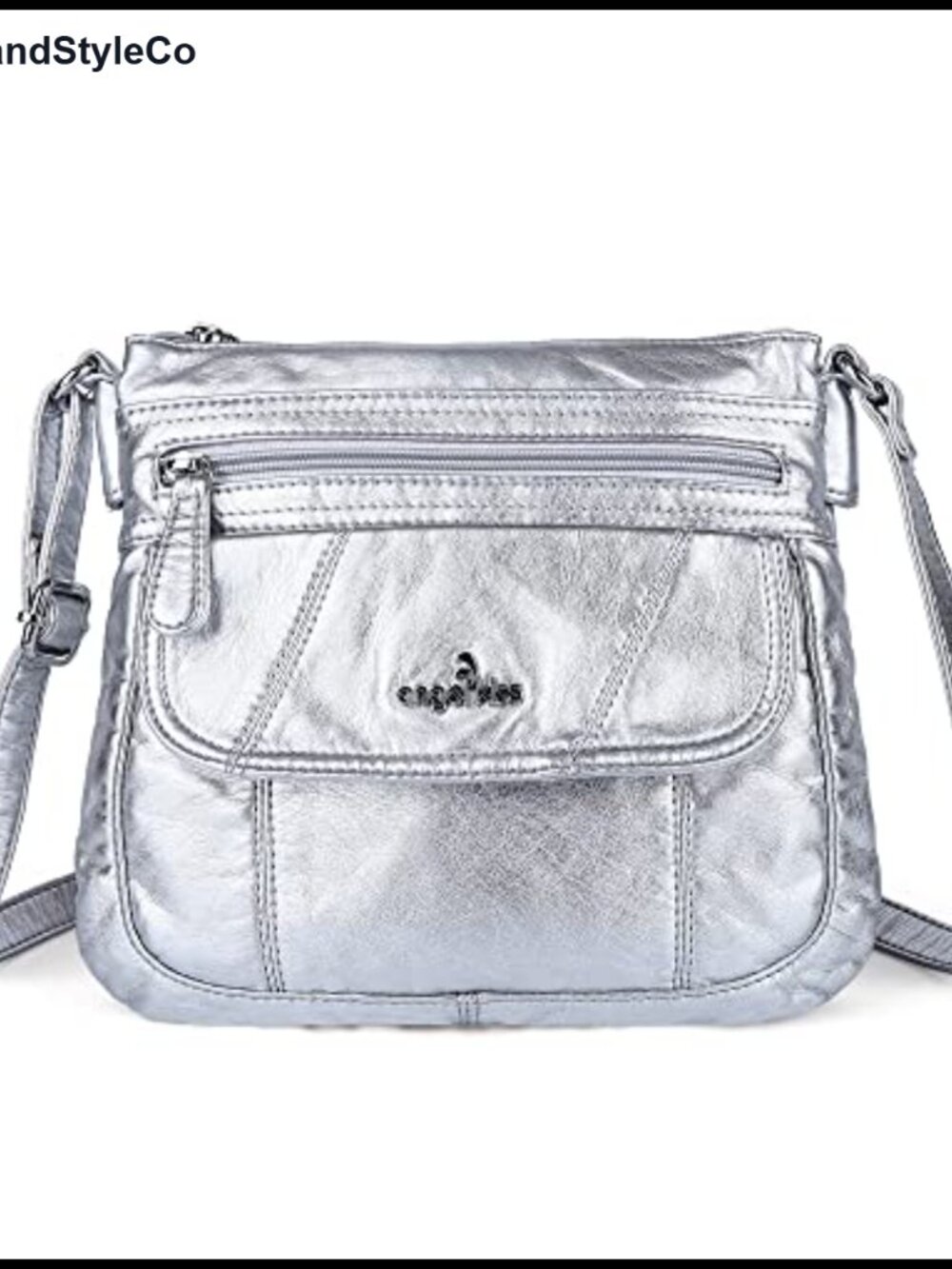 Washed PU Leather Small Crossbody Hobo Shoulder Bag Adjustable Strap